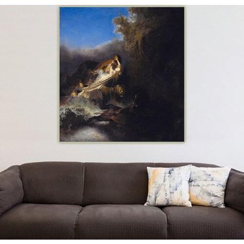 Citon《The Rape of Proserpine》Rembrandt Canvas Oil Painting Famous Artwork Poster Picture Wall Background Decor Home Decoration