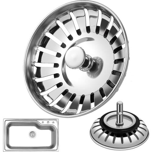 2Pcs High Quality Bathroom Sink Strainer Stainless Steel Water Stopper Sink Sink Water Filter Plug Kitchen Sink Drain Supplies