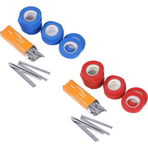 10 Rolls Tape 1 Box Nails for Tying Machine Garden Plant One-handed Tapetool Tapener Set Stem and Vine Plants 12x10x8cm
