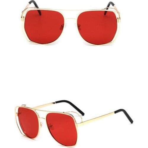 Hot selling metal Popular style metallic cut-out sunglasses for women mens sun glasses UV400 Ocean sunglasses