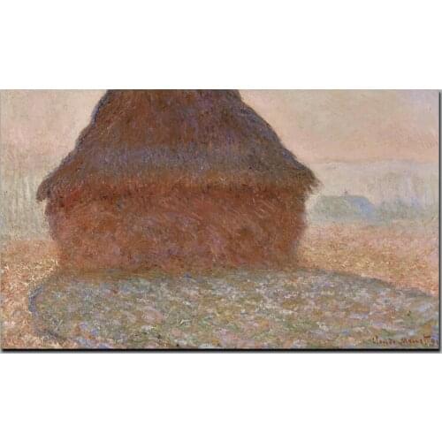 Monet Haystack In Winter Morning Canvas Paintings World Famous Oil Paintings Reproductions Print On Canvas Impressionist Cuadros