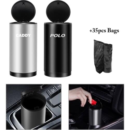 Car Trash Can Organizer Garbage Holder Automobiles Storage Bag Accessories for Volkswagen VW GOLF Polo CADDY PASSAT TIGUAN