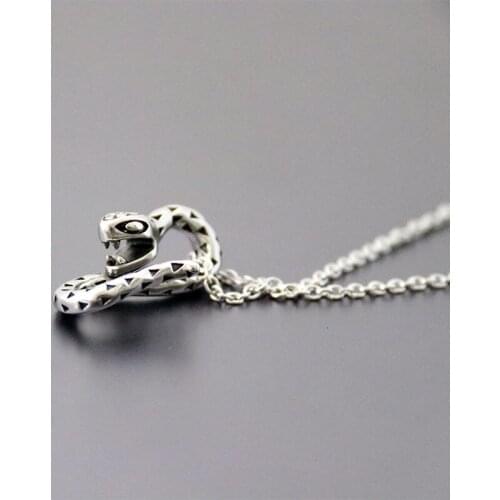 1pc DIY 3D New Spotted Snake Stainless Steel Custom Necklace Gothic Punk Necklace Geeks Men Women Halloween Cosplay Punk Jewelry