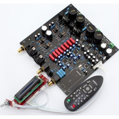AK4497EQ * 2 + AK4118 Soft Control DAC Decoder Board with LCD Display/Remote Control (No AK4497 Chip and U8 Daughter Card)