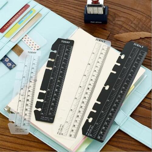 6 Holes PVC Separator For Spiral Filofax Planner Gift School Creative Student Supply Binder Notebooks Accessory Ruler