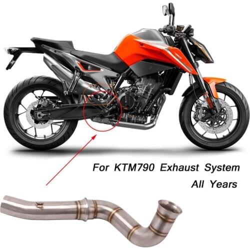 For KTM790 Motorcycle Instead of Back Pressure And Middle Pipe Link 51mm Exhaust Muffler Pipe Modification Stainless Steel
