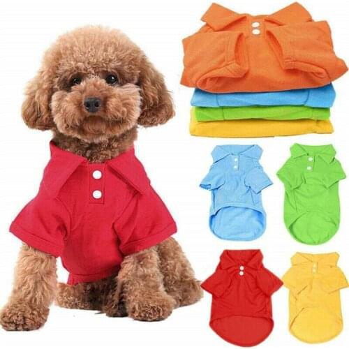 Spring Pet Puppy Dog Vests T Shirt Cotton Cat Costumes Dog Clothes Coat Apparel