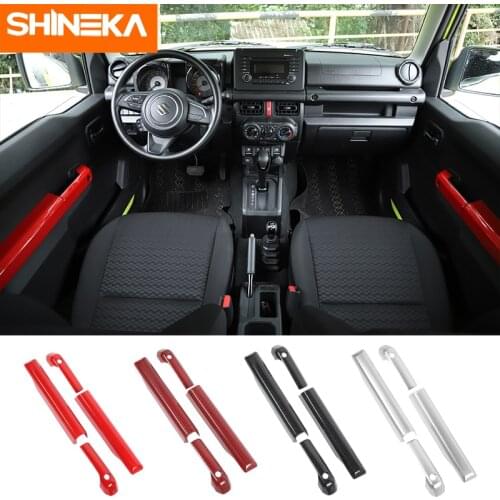 SHINEKA Interior Mouldings For Suzuki Jimny Car Inner Door Armrest Panel Stickers Accessories For Suzuki Jimny 2019+ Car Styling