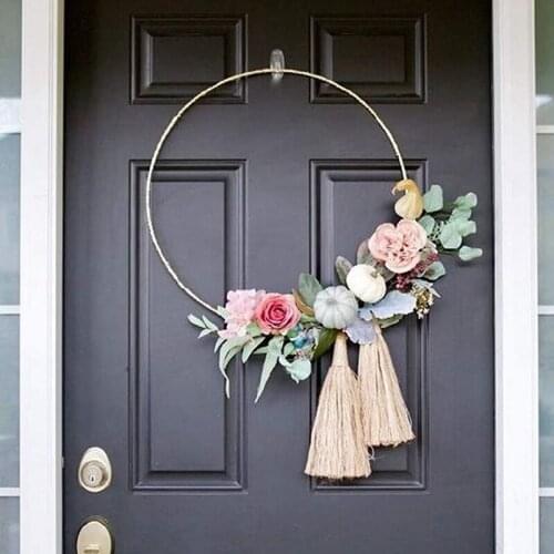 4 Pack Gold Hoop Rings for DIY Crafts Dream Catchers Floral Macrame Hoop 2 Sizes Metal Floral Hoop Wreath Macrame