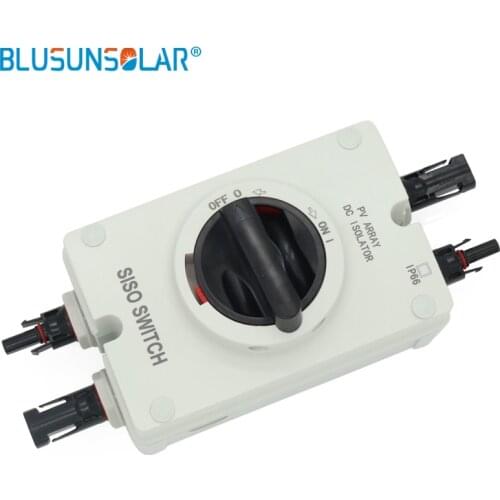 1 pcs/lot High performance Solar Electrical DC Isolator Switch with 2 pairs Solar Connectors for Solar Power System