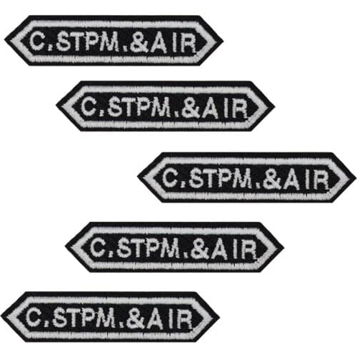 10PCS Black and White Badges Patches for Clothing Iron Embroidered Fashion Applique Iron on Patch Sewing Accessories DIY Clothes