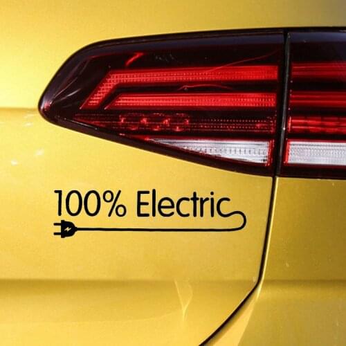 100% Electric Stickers Bike Decorate Applique Car Styling Decals Auto Window Body Graphic