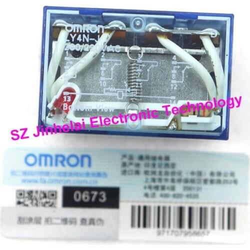 100%Authentic original LY4N-J 220VAC OMRON 14Pin Relay LY4NJ AC220V 10A 4NO 4NC