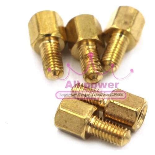 100pcs Brass Hex Stand-Off Pillars Male to Female M3*5+6mm