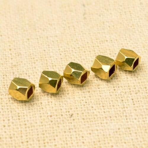 100pcs/lot 2mm 2.5mm 3mm 4mm Wholesale Barrel Faceted Copper Beads Handmade Spacer Loose Charm Beads DIY Beading Jewelry Making