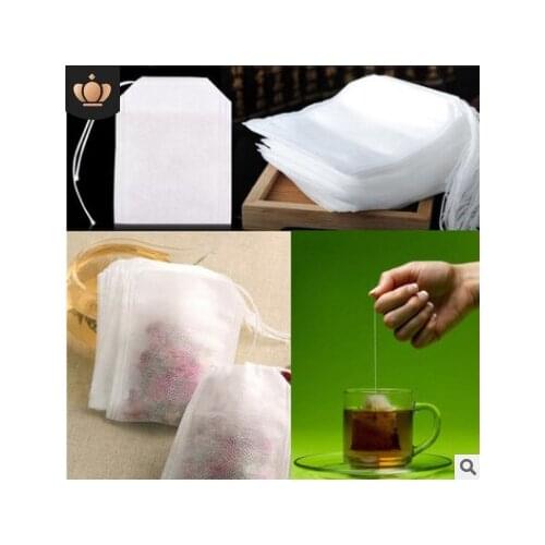100PCS/lot Five Style Teabags Empty Scented Tea Bags With String Heal Seal Filter Paper for Herb Loose Tea Coffee Pouches Tools