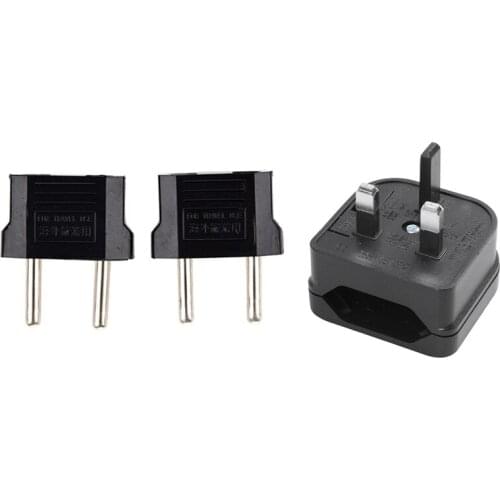 Top 2 X Converter Plug Adapter American To European Current Plug With Euro 2 Pin To 3 Pin Converter Plug Adapter