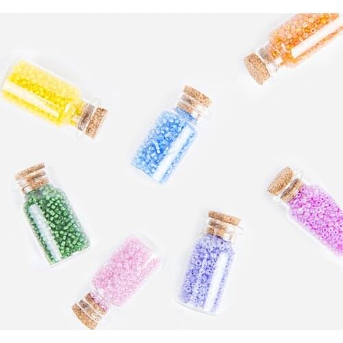 5pcs 4/5/6/8cm Mini Glass Wish Bottle Clear Cork Stopper Empty Spice Jars Bottles Wedding Party Decoration DIY Crafts Vials