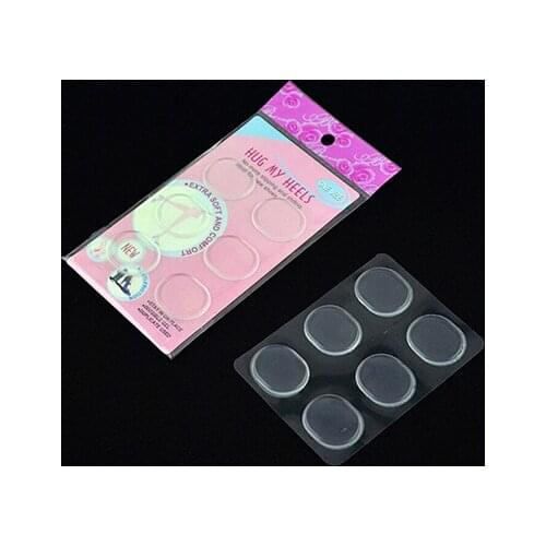 6PCS Foot Care Heel Grips Liner Pad Cushion Silicone Gel Soft Adhesive Antiskid Shoe Insole Insert