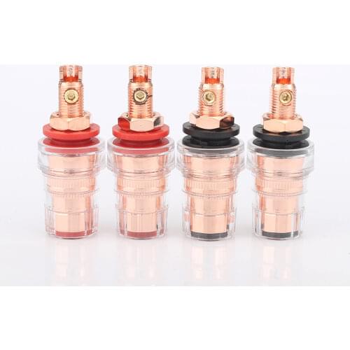 Audiocrast 4pcs High quality pure copper 99.998% Binding posts audio speaker terminal
