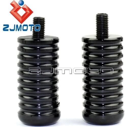 ZJMOTO O-RING CNC Aluminum Black Ribbed Shifter Pegs For Harley Sportster Forty-Eight XL883R XL883L Shift Lever Toe Peg