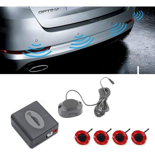Parktronic sensor buzzer parking alarm security reverse aid detectors with 4 round flat OEM sensor to detector blind spot