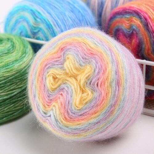 Gradient Acrylic Fibres Fabric Soft Wool Yarn for Bag Clothes DIY Needlework
