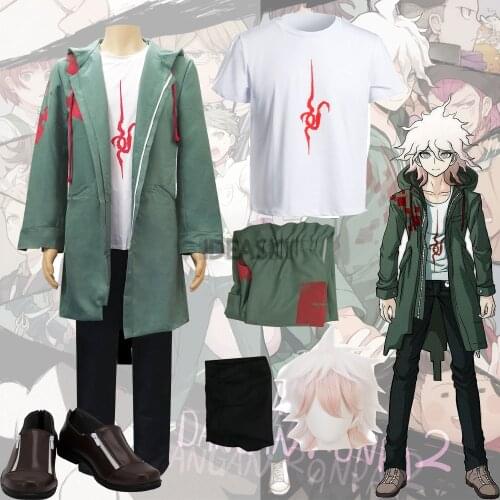 Anime Super Dangan Ronpa 2 DanganRonpa Nagito Komaeda Jacket Coat Cosplay Costume Halloween For Women Men