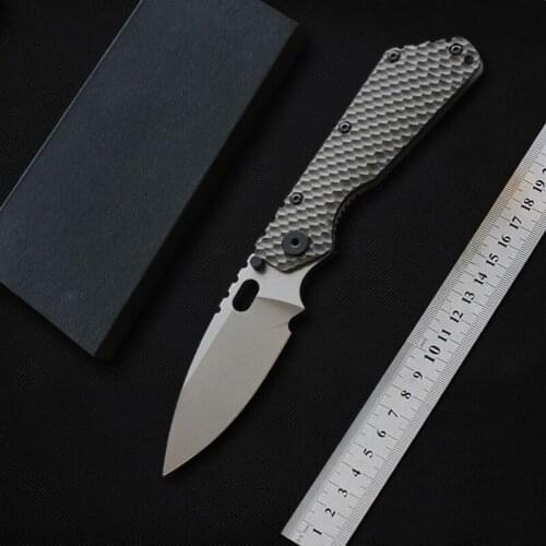 MIKER SMF Folding Knife D2 blade Carbon fiber Titanium handle camping hunting knife survival Tactical EDC Tool outdoor Knives