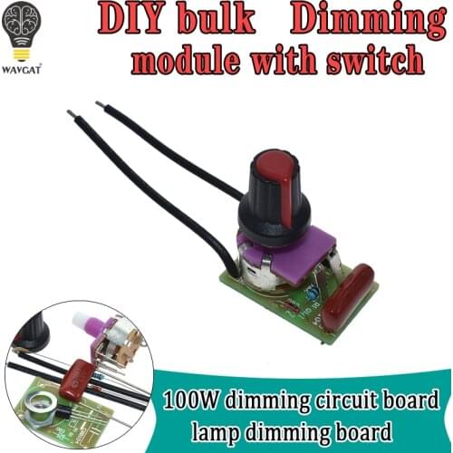 100W Dimmer Module DIY Kit with Switch Potentiometer Speed Regulation Module for Arduino Electronic Suite laboratory