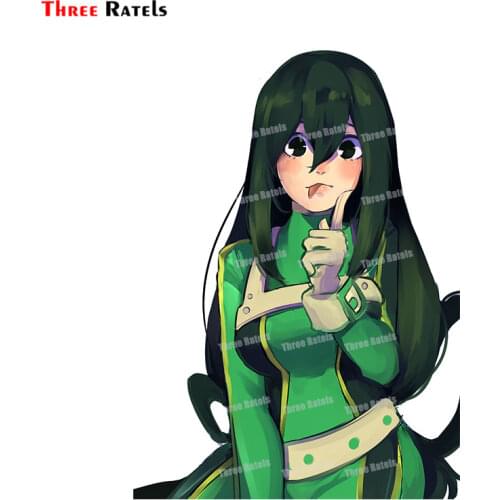Three Ratels A30 Asui Tsuyu Boku No Hero Academia Decal Car Accessories For Fuel Tank Cap& Rearview Mirror Lap Cover Decortive