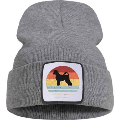 Cartoon Dog Harajuku Print Solid Color Knitted Caps Soft Warm Winter Hat Outdoor Hip Hop Unisex Caps Comfort Creative Caps