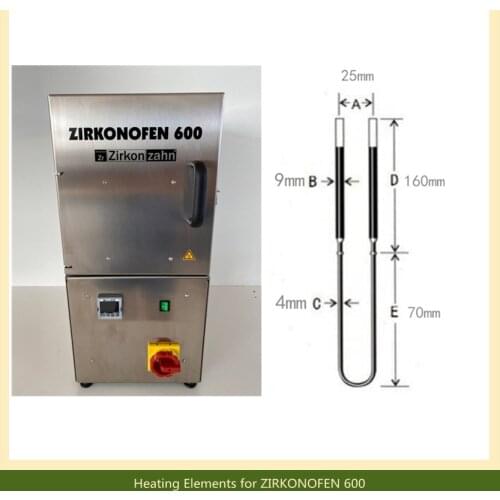 Sintering Funance Mosi2 Heating Elements for zirkonzahn Zirkonofen 600, Naberthram and Ivocalar Furnace