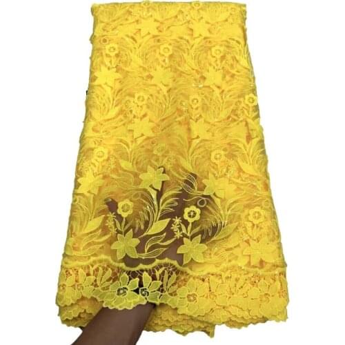 Peach African Beaded Lace 2021 French Nigerian Lace Fabric Bridal High Quality Swiss Embroidery Net Tulle Lace Fabric 5yard