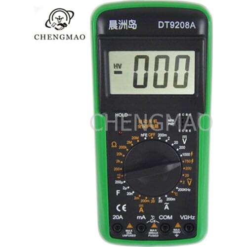 Portable Ac Dc Vo Ltage Current Lcd Tester Multi Meter Digital Multimeter Dt9208a For Repair