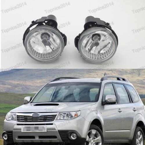 1Pair Clear Lens Front Bumper Driving Fog Lights Lamps With Bulbs For Subaru Forester 2011-2013