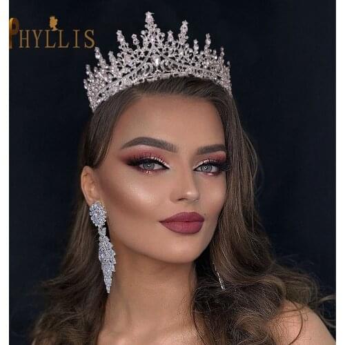 A158 Luxury Tiaras and Crowns Princess Headwear Crystal Pageant Wedding Hair Accessories Bridal Jewelry Noiva Headpieces