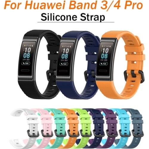 Silicone Strap For Huawei Band 4/4 Pro Sport Smart Watch Band Strap Colorful Replacement Wristband For Huawei Band 3/4 Pro Strap