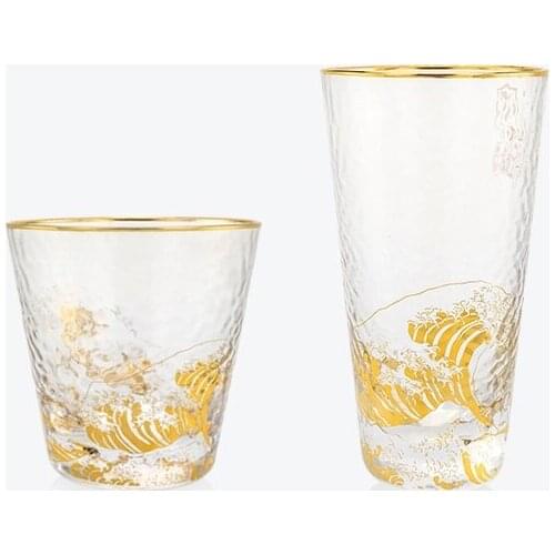 Glass Womens Summer Cup Gilt Edging Glass Water Cup