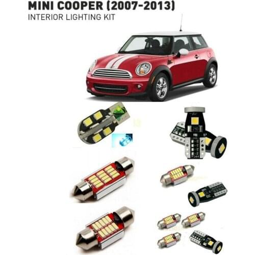 Led interior lights For mini cooper 2007-2013 15pc Led Lights For Cars lighting kit automotive bulbs Canbus
