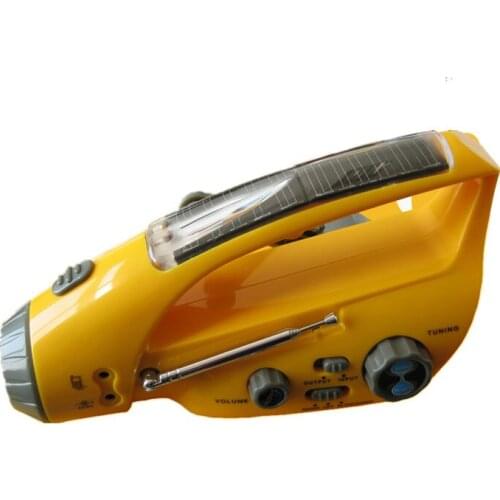 Smart Solar AM / FM Radio, 6-in-1 multi-function light alarm LED flashlight rechargeable rechargeable Generator, solar energy