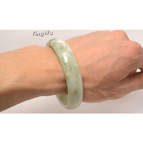 Yingwu Natural Agate Bangle Green Chalcedony Bracelet Jade Bangles Bracelet Boho Jade Jewelry For Women GIft W/ Box