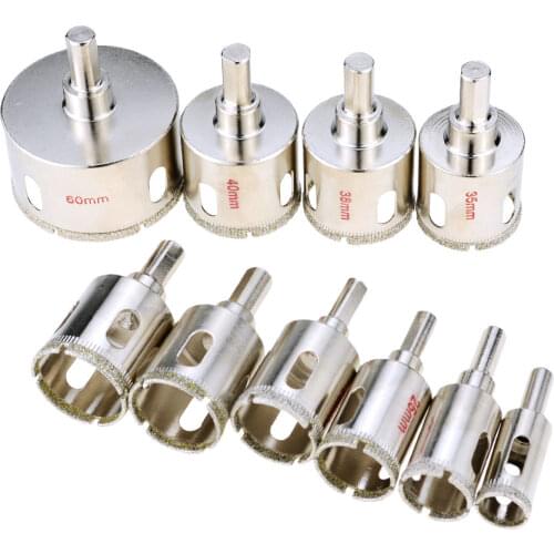 High quality 1PC 6-125mm glass core hole saw Diamond Drill Bits Use for Glass Tile Marble Granite Electric power drilling tools