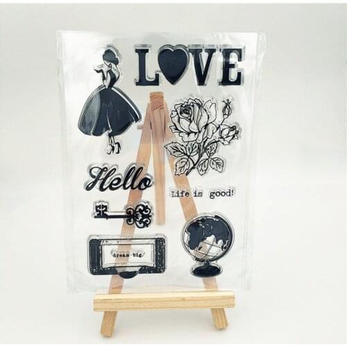 11*16cm love of ballet Transparent Clear Stamps / Silicone Seals Roller Stamp for DIY scrapbooking photo album/Card Making