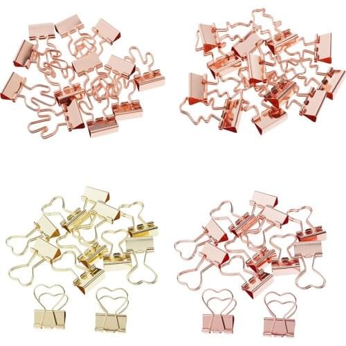 12x 35x20mm Metal Binder Clips Paper Clip Office Stationery Binding Supplies