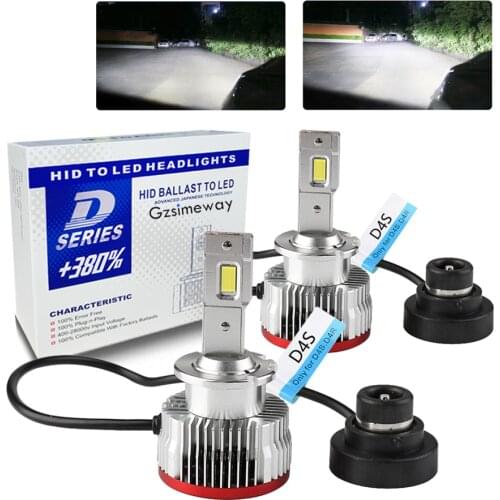 2pcs D1S led car light D2S D3S D4S D5S D8S LED Bulbs headlight lamp D2R D1R D4R 70W 15200LM 6000K Canbus to HID ballast derect