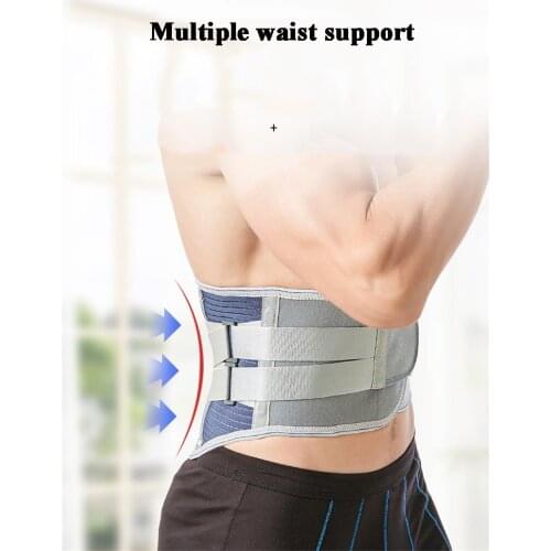 2021 New Tourmaline Self Heating Waist Support Belt Steel Plate Elastic Breathable Lumbar Waist Corset Brace Relieve Back Pain