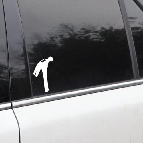 8.8CM*14CM Cartoon Hammer Nail Hoe Vinyl Black/Silver Car Sticker C22-0418