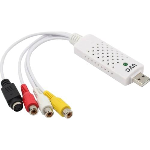 USB 2.0 Video Audio Capture Card Device VHS to DVD Adapter Converter Analog to Digital Recorder for Win 10 8 7 XP Vista Linux Ma