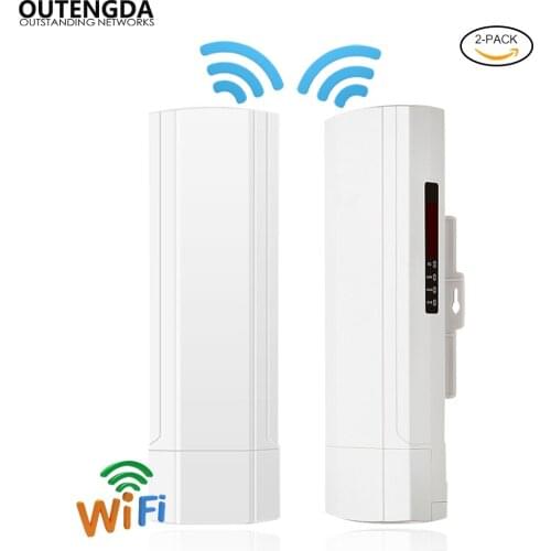 300Mbs Wireless Outdoor CPE AP 3km Long Range 2.4Ghz 14dBi ANT Wireless Bridge Digital Display WiFi AP Router with POE Adapter
